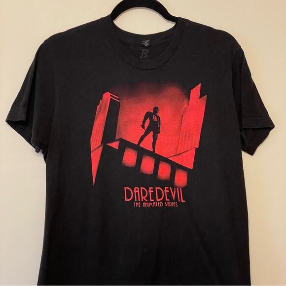 Daredevil Tultex / Ript M short sleeve t-shirt black red Marvel Superhero casual - Picture 2 of 7